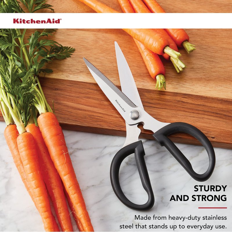 KitchenAid KQ351OHOBA Universal Stainless Steel Shears, Utility, Black