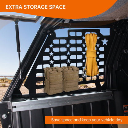 CUSAUTV Rear Window Molle Panels for XPEDITION ADV/ ADV5 2024+, Aluminum Rear Side Windows Protective Decoration Compatible with Polaris XPEDITION ADV/ ADV5 2024+ Accessories