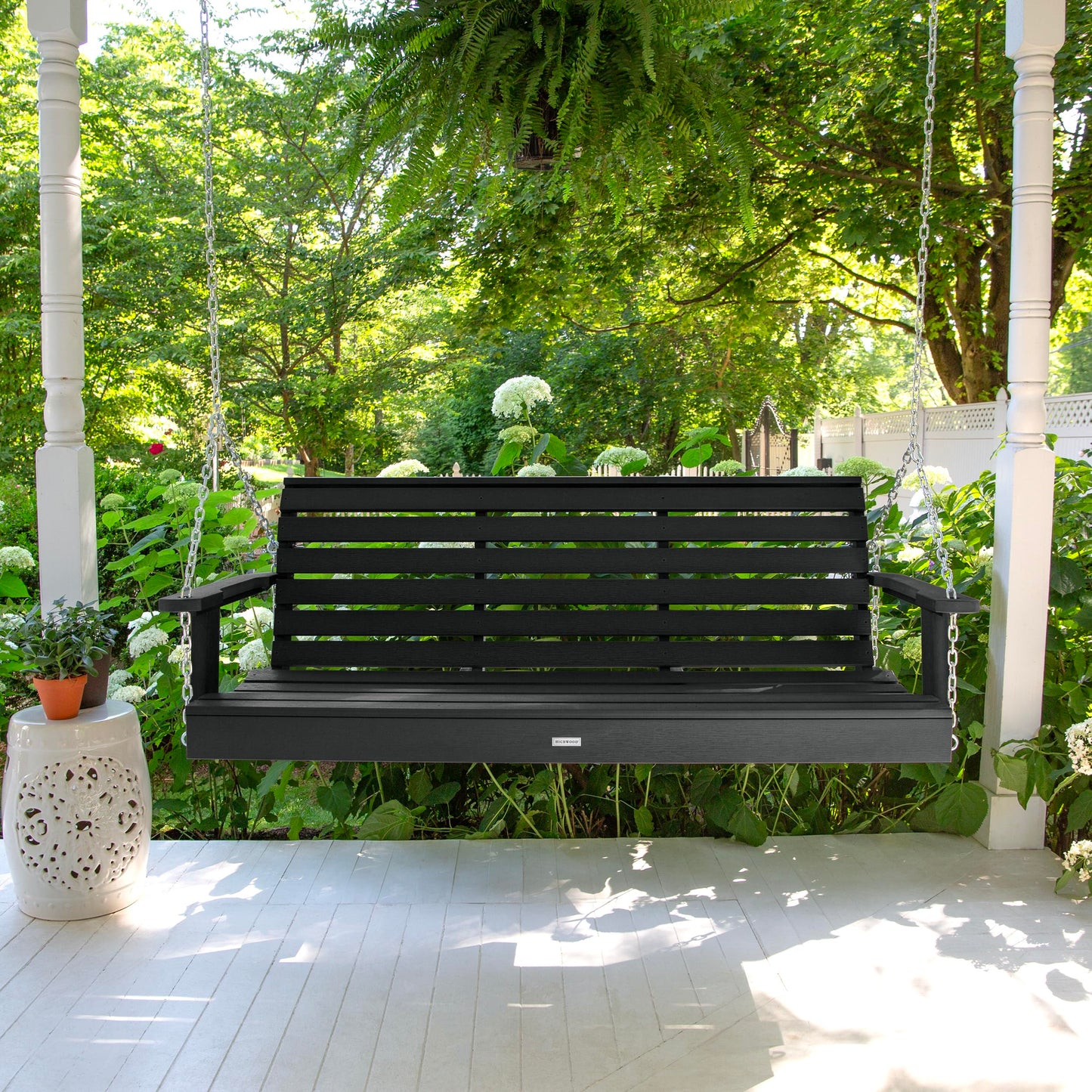 highwood Weatherly Porch Swing 5 Feet, Black