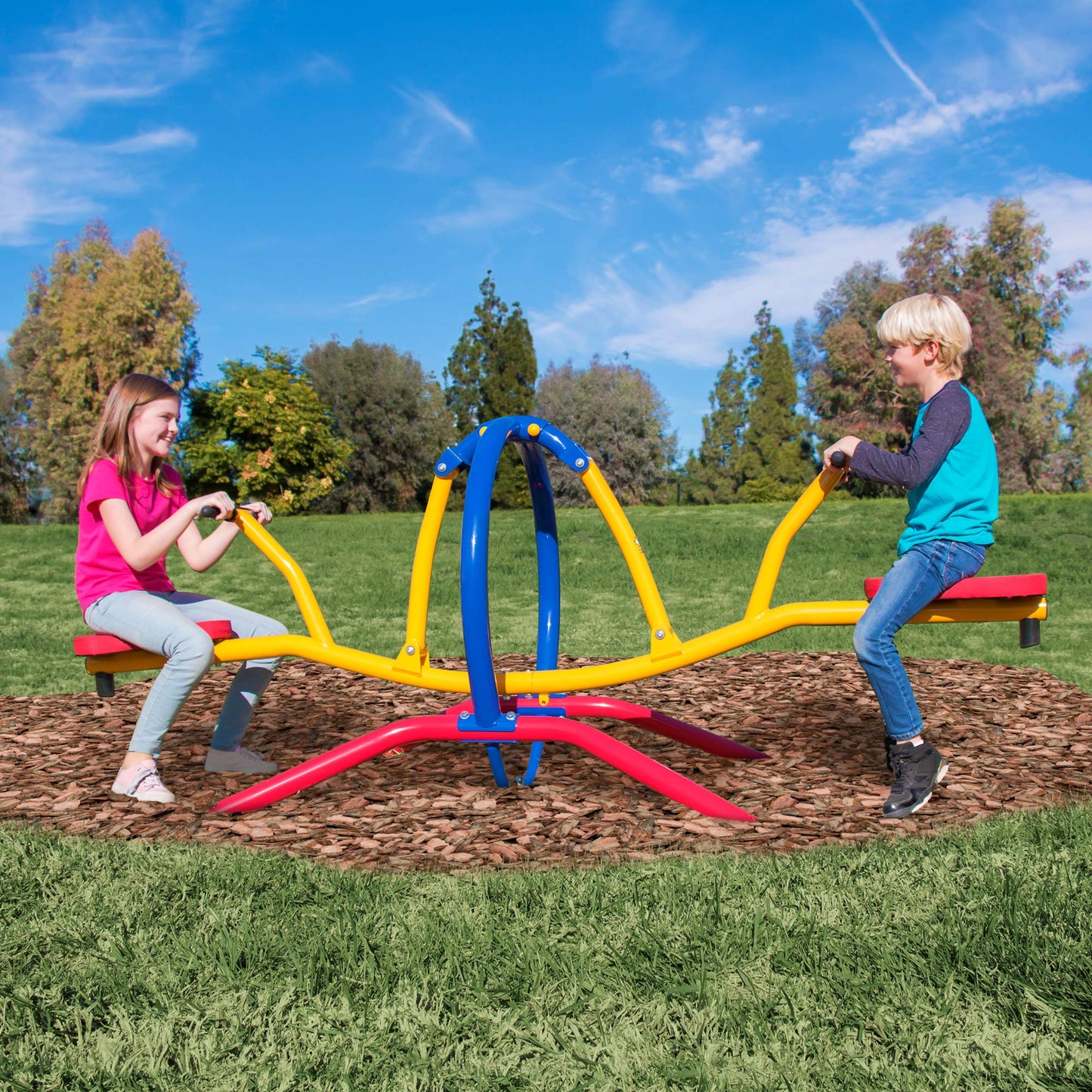 Gym Dandy Pendulum Teeter Totter Seesaw - Pendulum Motion Kids Playground Set - Indoor & Outdoor Active Play, TT-320, Age 3 and Up