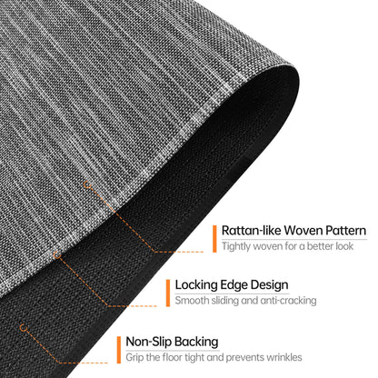 Homek Office Chair Mat for Hardwood & Tile Floor, 30"x48" Computer Chair Mat, Non-Curve Anti Slip Hard Floor Protector for Rolling Chair, PVC Mat Desk Rug for Home Office