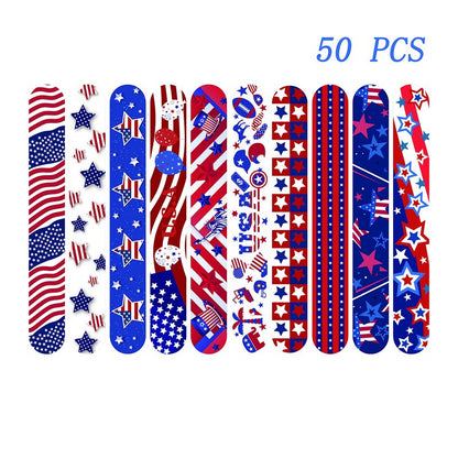 Dminya 50 Pcs Slap Bracelets for Kids 4th of July Slap Bracelets Bulk Snap Bracelet Party Supplies Favors Classroom Prizes Exchanging Gifts