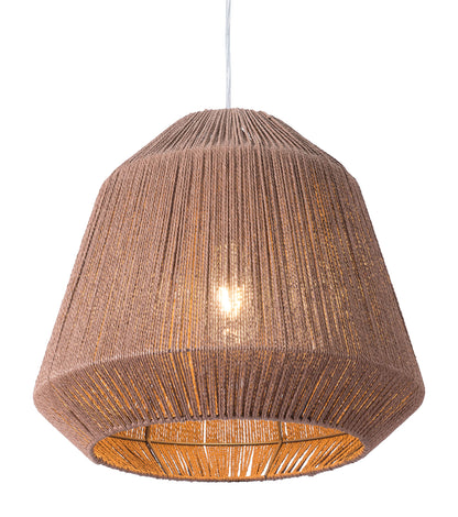 Zuo Impala Ceiling Lamp - Medium Brown Metal Light Fixture, Model 56093