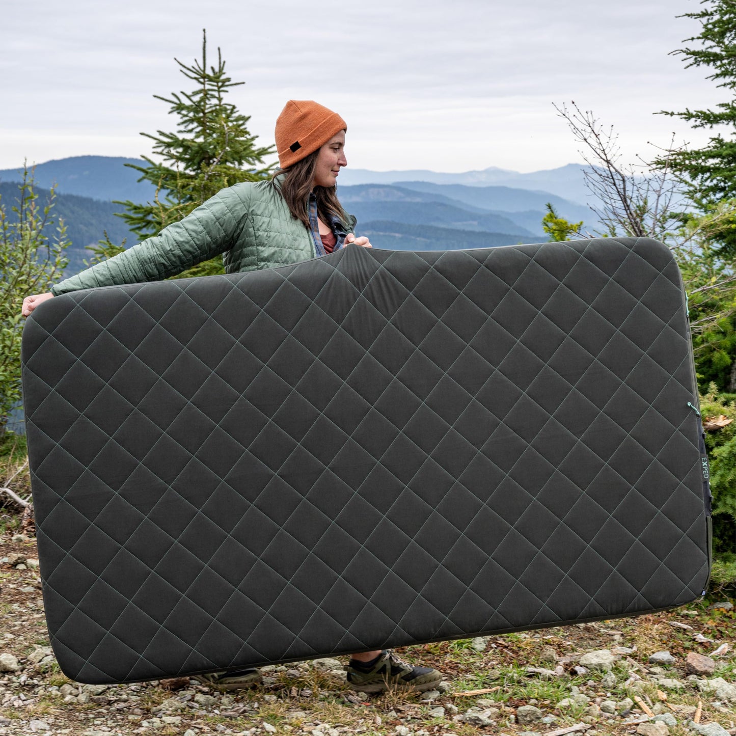 Exped LuxeMat Duo LW+ - Self Inflating Luxury Sleeping Mat, 4” Foam Pad, Pump Included