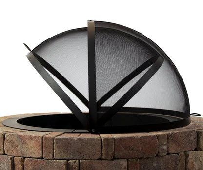 Hampton's Buzaar 36 Inch Fire Pit Easy Access Spark Screen