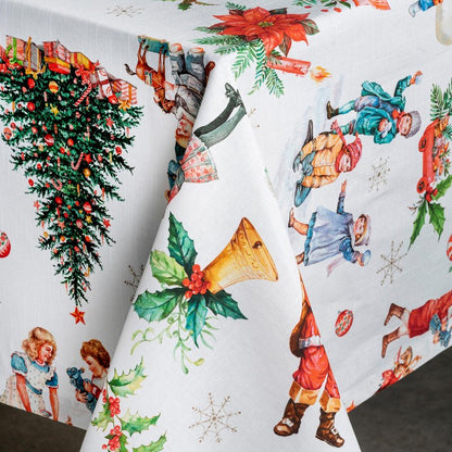 Maison d' Hermine Table Cloth Rectangle Table 100% Cotton 60 x 120 Inches Fall Tablecloth Reusable Everyday Use for Thanksgiving Christmas Decorations Dining Farmhouse Party (Chromo)