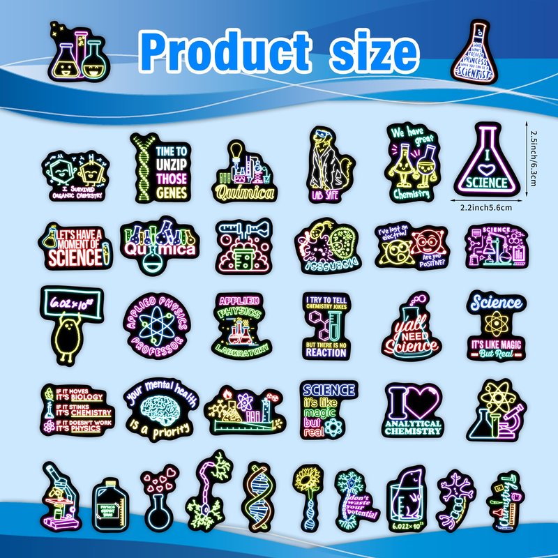 50 Pcs Cool Neon Travel Scenic Water Bottle Stickers for Kids, Glow in The Dark Vinyl Waterproof Laptop Decals for Adults, Phone Case Guitar Luggage Laptop Skateboard Decor