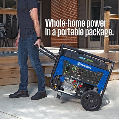 Westinghouse 12500 Peak Watt Dual Fuel Generator - Remote Start, Transfer Switch Ready, CO Sensor
