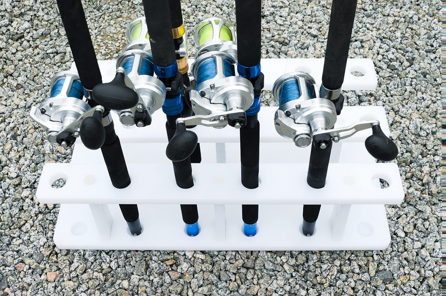 Dev Fishing 18 Pole Fishing Rod Holder Rack for Garage Heavy Duty Outdoor Boat Dock Storage
