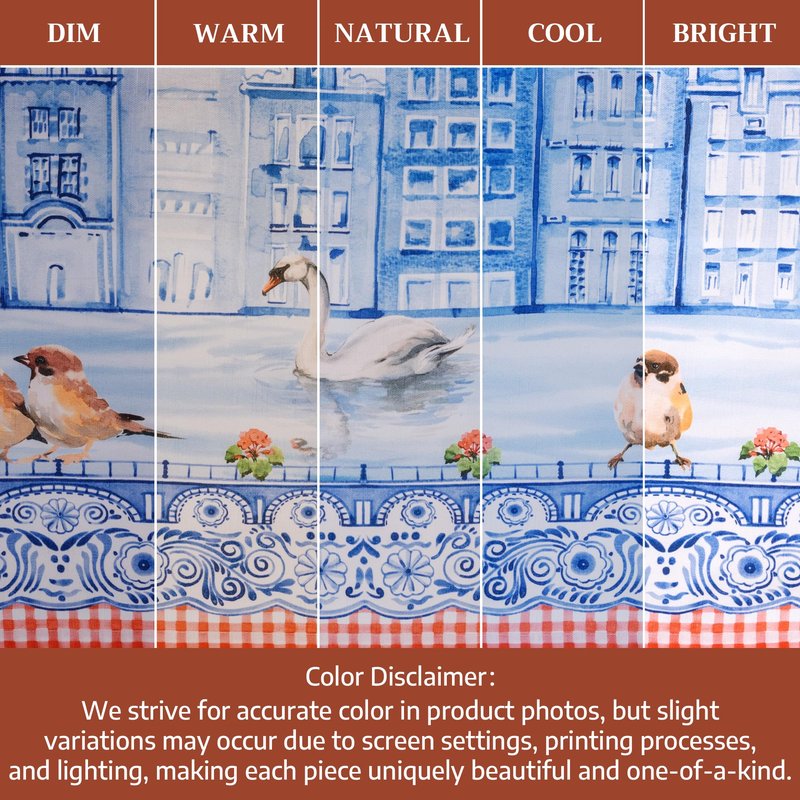 Maison d' Hermine Table Cloth Square Table 100% Cotton 54 x 54 Inches Tablecloth Reusable Decorative for Dining Kitchen Room Farmhouse Home Gifts for Mothers Day Spring Summer - Amsterdam Canals