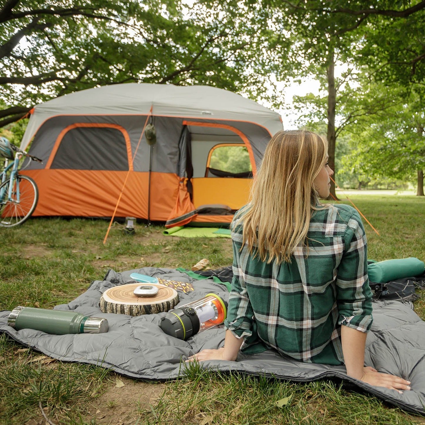 CORE 10 Person Tent | Large Multi Room Family Cabin Tent with Carry Bag for Outdoor Car Camping | Included Gear Loft Organizer for Camping Accessories