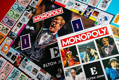 Monopoly: Elton John Play as Iconic Headgear Star Glasses &amp More Collect Legendary Career Moments Like Knighthood &amp Farewell Tour Officially Licensed Elton John Board Game