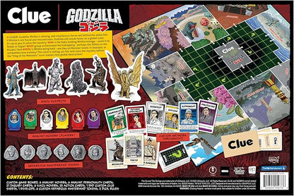 CLUE: Godzilla Board Game Solve Who Kidnapped Minilla Identify Which Kaiju &amp Villain Group are Behind It Explore Iconic Like Monster Island &amp Tokyo Official TOHO Co. Merchandise &amp Coll