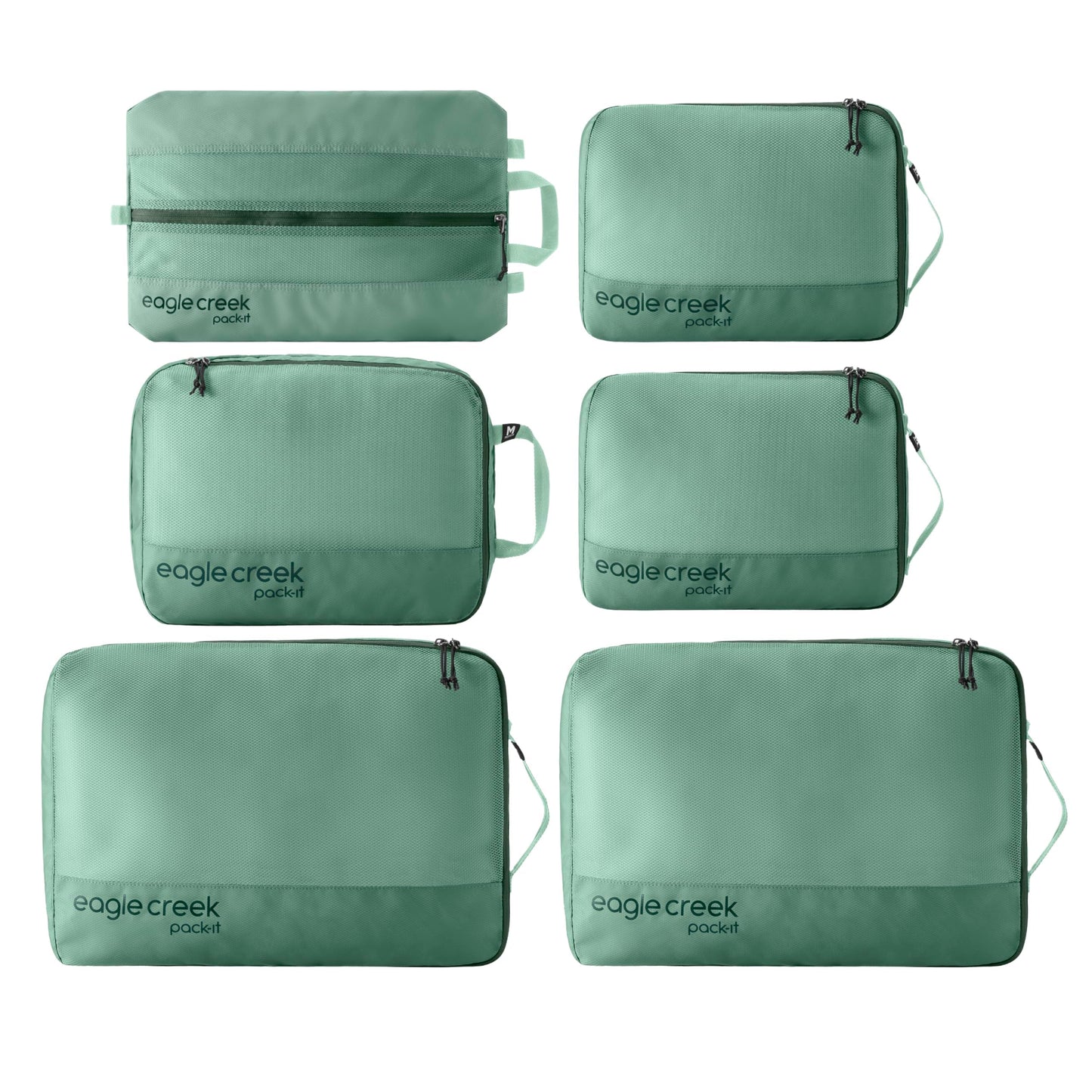 Eagle Creek Pack-It Reveal Extended Stay Set - Travel Packing Cubes Set - Eco-Friendly - Quick-Drying, Water-Resistant Fabric - Willow Green