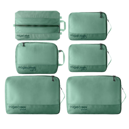 Eagle Creek Pack-It Reveal Extended Stay Set - Travel Packing Cubes Set - Eco-Friendly - Quick-Drying, Water-Resistant Fabric - Willow Green