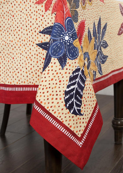 Maison d' Hermine Table Cloth Rectangle Table 100% Cotton 70 x 90 Inches Fall Tablecloth Reusable Everyday Use for Thanksgiving Christmas Decorations Dining Farmhouse Party (Kalahari)
