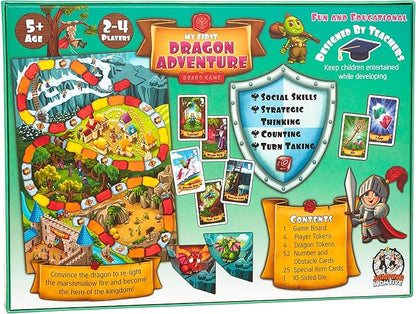 My First Dragon Adventure Board Game - Kids Save The Kingdom Beginner Fantasy Adventure Game for Children 5+ Exciting Hands-On Dragon Fun for Family Game Night