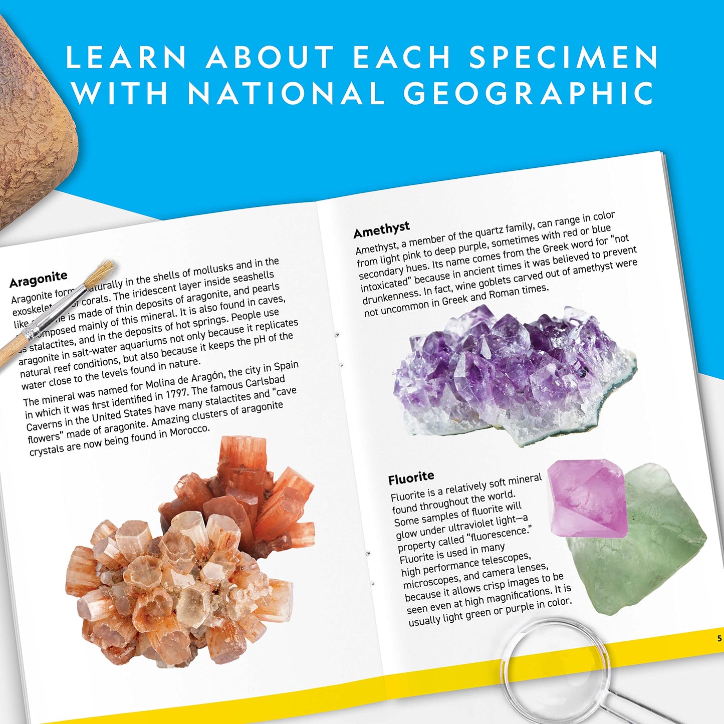 NATIONAL GEOGRAPHIC Mega Gemstone Dig Kit – Dig Up 15 Real Gemstones and Crystals, Science Kit for Kids, Gem Digging Kit, Gift for Girls and Boys, Mining Kit, Rock Collection