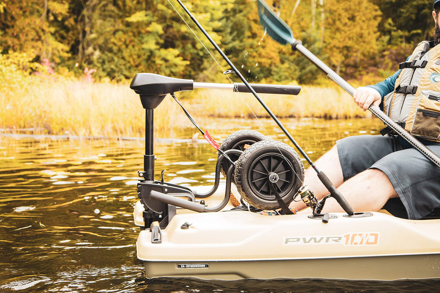 Pelican Canoe Kayak and SUP Transport Cart Sport Deluxe Cart for Canoe, Kayak and SUP - Adjustable Width - 2 Height Positions - Airless Tires - Heavy Dutty and Resistant - Easy to Assemble