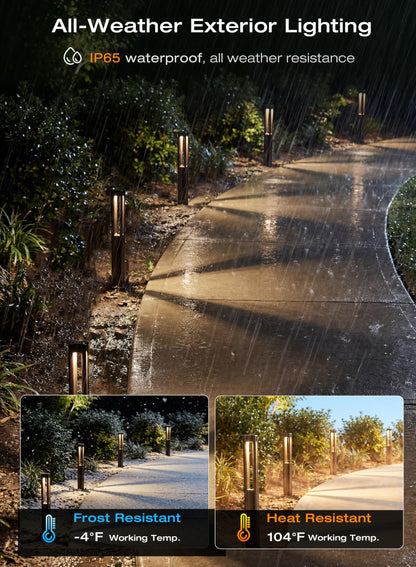 [6 Pack] CLOUDY BAY Low Voltage Path Lights,12-24V 3W LED Landscape Pathway Lights,1800K/2700K/3000K/4000K/5000K Outdoor Landscape Lighting for Driveway,Aluminum