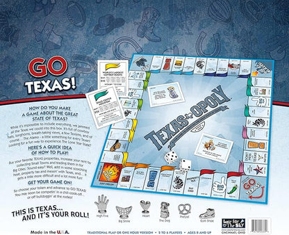 Late for the Sky Texas-opoly Game 96 months to 9600 months