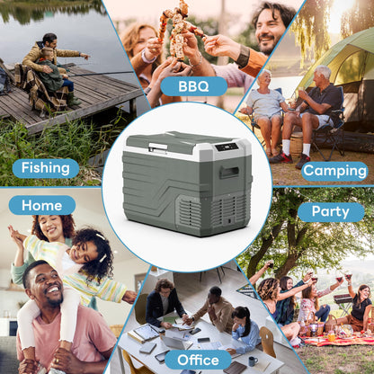 Alpicool Car Refrigerator 12 Volt Refrigerator 37QT. Freezer Electric Cooler, Portable Fridge for Car 12/24V DC 100~240V AC Portable Freezer for Camping RV Camper Truck -4℉-68℉