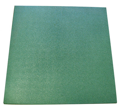 Rubber-Cal Eco-Sport 1-inch Interlocking Flooring Tiles - 1 x 20 x 20-inch Rubber Tile - 12 Pack, 32 Sqr/Ft Coverage - Green in Color