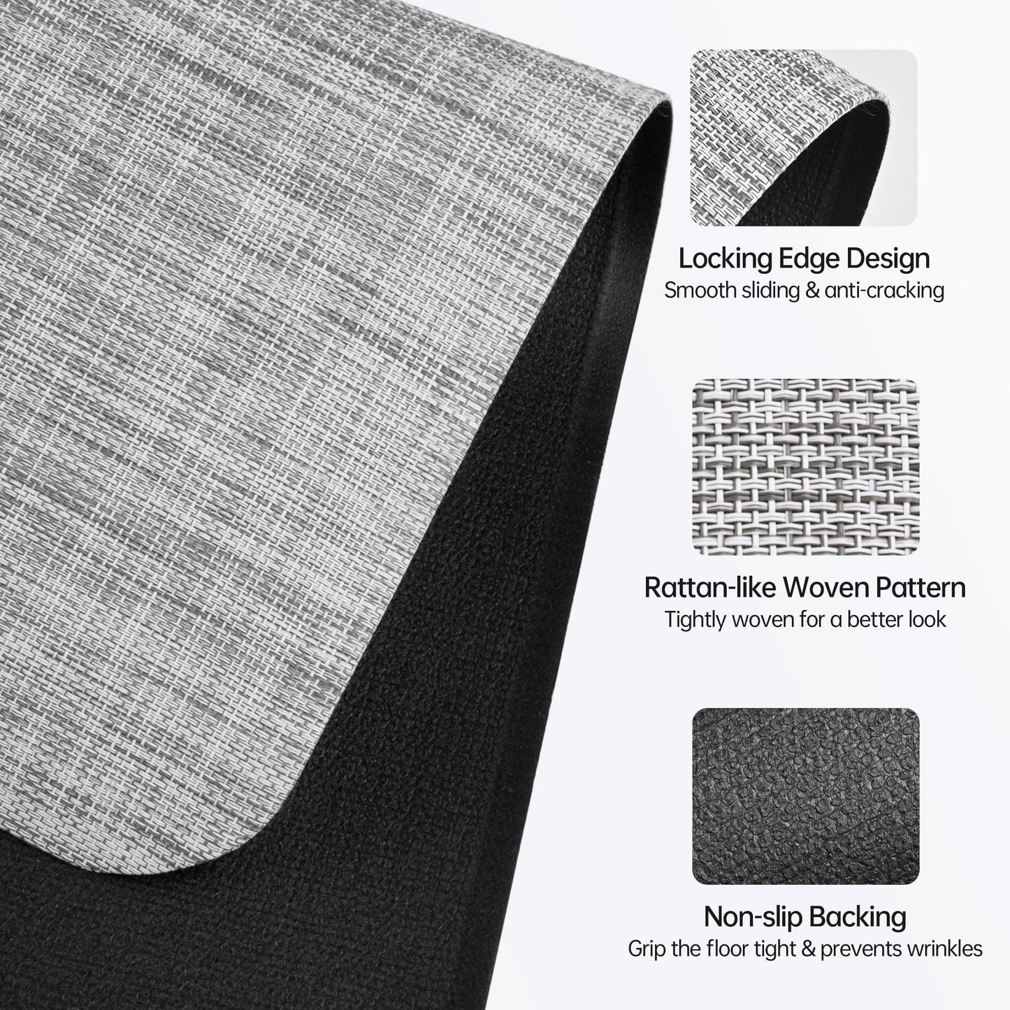 Cybstrax Office Chair Mat for Hardwood & Tile Floor, 46" x 60" Desk Chair Mat, Anti Slip, Non-Curve Computer Chair Mat for Rolling Chairs Floor Protector for Home Office