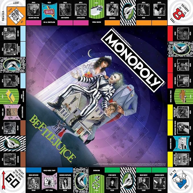 Monopoly Beetlejuice Board Game | Based on The 80’s Fantasy Film Beetlejuice | Officially Licensed Beetlejuice Merchandise | Themed Classic Monopoly Game