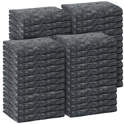 32 Pieces Textile Moving Blankets Bulk 54 x 72 Inch Furniture Blanket High Tensile Strength Pads Shipping Packing Blanket for Moving Furniture Floors Moves and Storage Equipment(Grey)