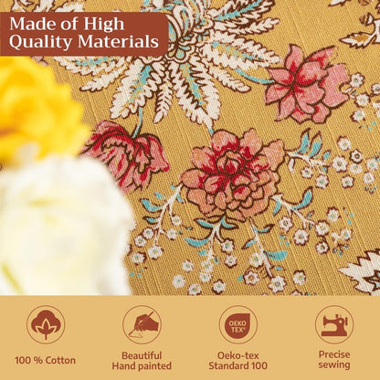 Maison d' Hermine Table Cloth Rectangle Table 100% Cotton 60 x 90 Inches Tablecloth Reusable Decorative for Dining Kitchen Room Farmhouse Home Gifts for Mothers Day Spring Summer - Marquise