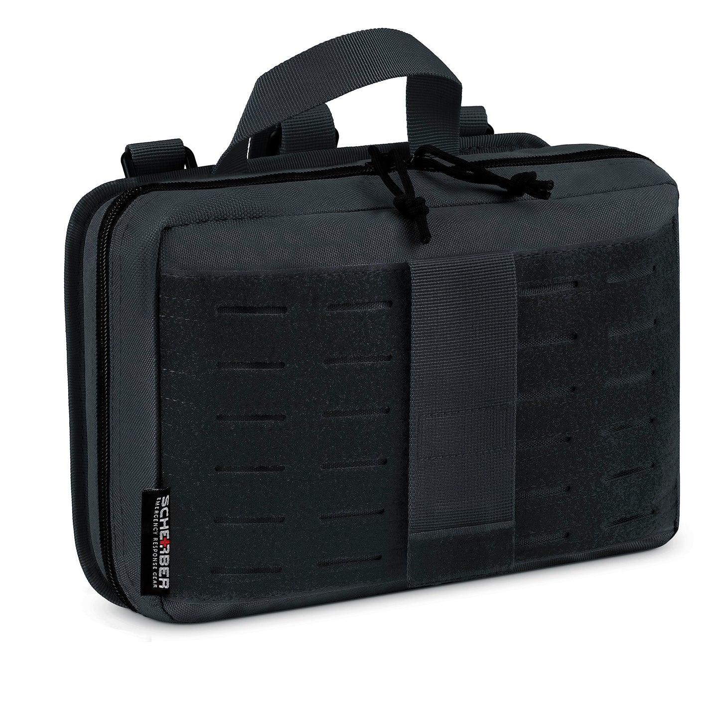 Scherber Vehicle IFAK Emergency Trauma Kit | 90+ Medical Supplies & Equipment, NAR Tourniquet & CPR Mask | Fully Stocked Rip Away Molle Pouch for Car, Home & Pro First Aid | Intermediate, Black
