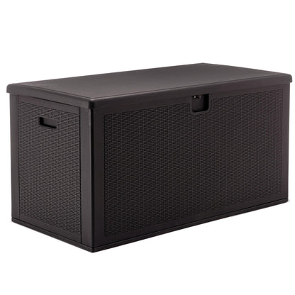 BTExpert Set of 2, 150 Gallon Extra Large Deck Box Outdoor Storage Container for Patio Furniture Cushions Garden Tools Pool Supplies Sports Equipment Waterproof Lockable Steel Rod Metal insert