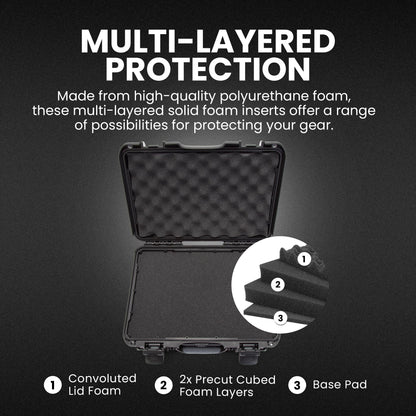 NANUK 920 Hard Case – Waterproof Travel Hard Case with Customizable Cubed Foam, 16.7” x 13.4” x 6.8”, Dustproof & Impact-Resistant, Airline Carry-On Approved – Black