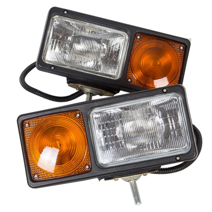 HECASA Universal Trunk Snowplow Lights - Clear Lens & Black Housing Replacement, Model CB-635