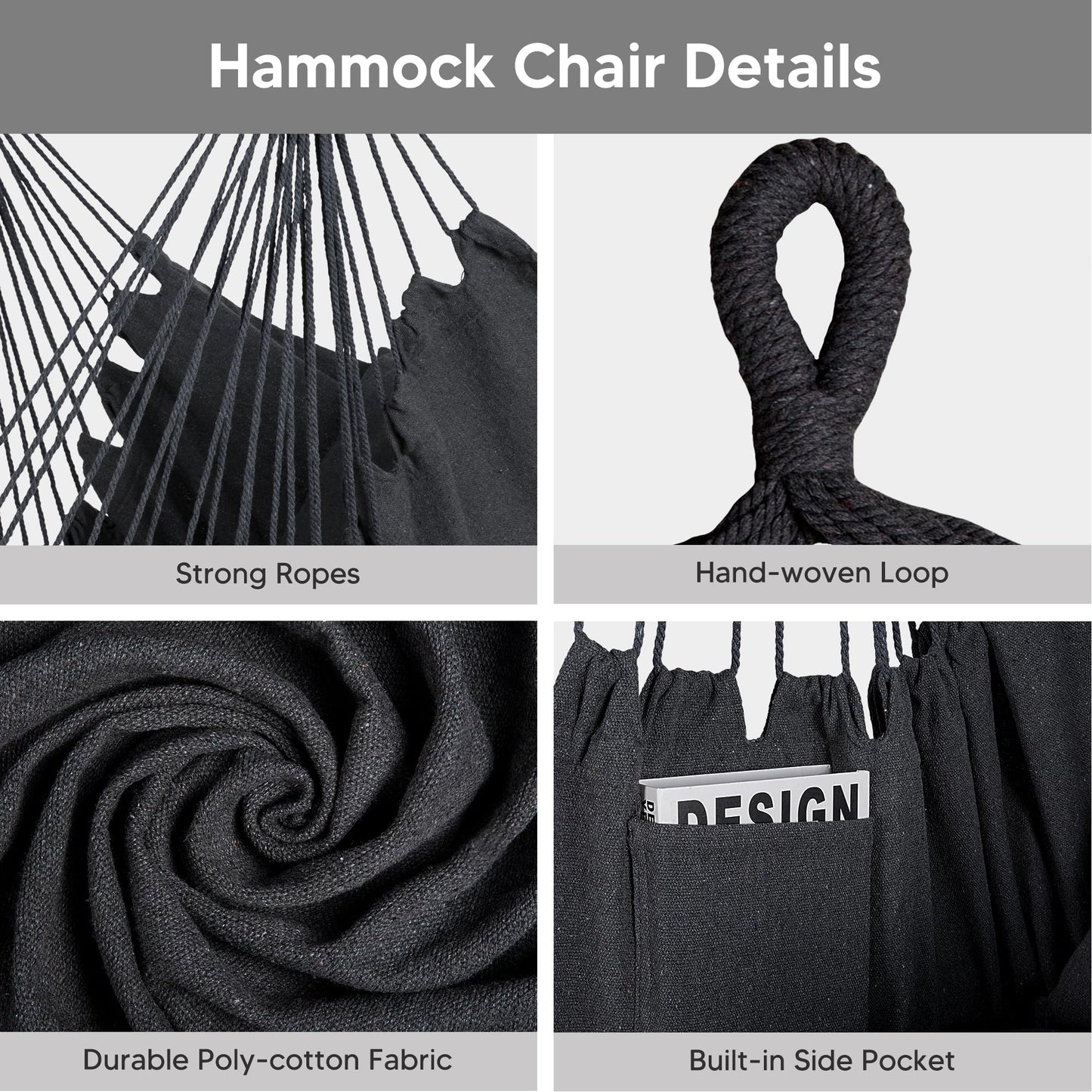 SUNCREAT 2-in-1 Hammocks Hammock Chair with Stand, 475 lbs Capacity, Heavy Duty Two Person Hammock with Stand, Patented, Blue Stripe