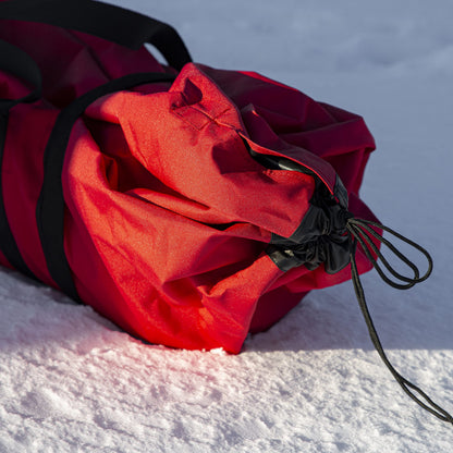 Eskimo Outbreak 650XD Pop-up Portable Insulated Ice Fishing Shelter, 94 sq ft. Fishable Area, 5-7 Person, Red/Black, 143" x 135"