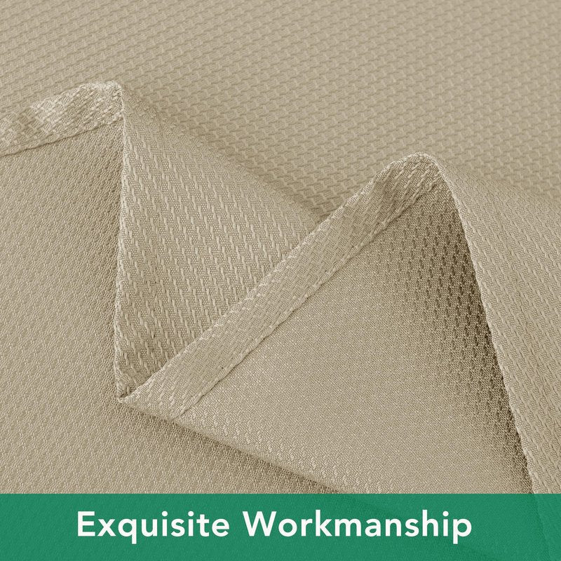 Biscaynebay Textured Fabric Round Tablecloths 60" for Round Tables diameters from 28" to 48", Natural Water Resistant Folding Table Covers Washable for Dining, Kitchen, Wedding, Parties etc