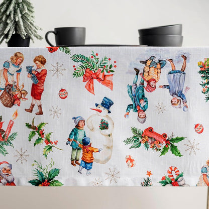 Maison d' Hermine Table Cloth Rectangle Table 100% Cotton 60 x 120 Inches Fall Tablecloth Reusable Everyday Use for Thanksgiving Christmas Decorations Dining Farmhouse Party (Chromo)