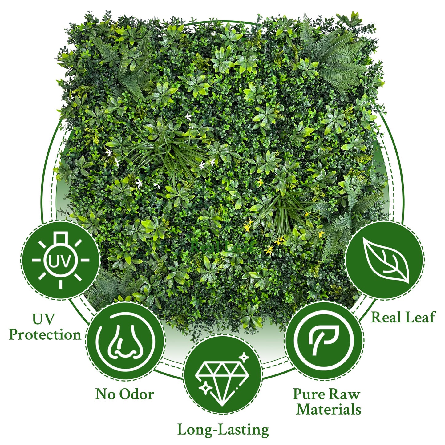 ODTORY Artificial Greenery Wall Panels: 40"x 120" (33.5 sqft) Faux Grass Wall Backdrop Boxwood Ivy Privacy Screen with UV Protection,Fake Hedge Fence for Outdoor,Indoor,Garden,Backyard and Home Decor