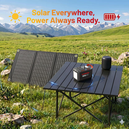 MARBERO 200W Portable Power Station 148Wh Camping Solar Generator Laptop Power Bank with AC Outlet 110V, DC, USB QC3.0, LED Flashlights for CPAP Home Outdoor Trip Emergency Backup