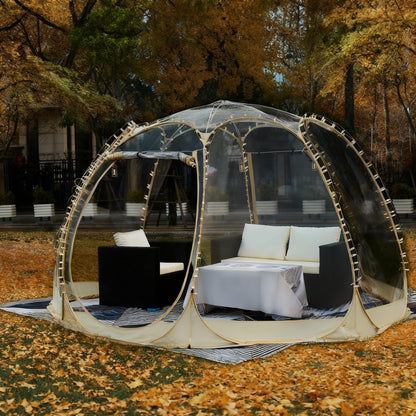 BGYMF 15x15FT Spacious Pop Up Bubble Tent for 10-15 People,Outdoor Clear Dome with Rain Cover, Portable Garden Globe Igloo Tent for Camping