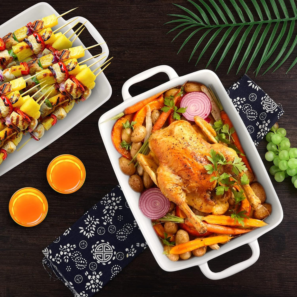 Regine Switzerland Ceramic Baking Dish - Large 9x13 Lasagna Pan with Double Handles for Easy Cooking - White
