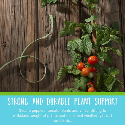 VELCRO Brand Garden Ties - Reusable & Adjustable Plant Supports | 50 ft x 1/2 in, Green Recycled Plastic