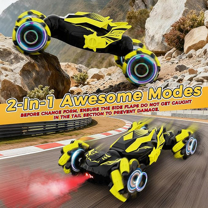 Gesture Sensing RC Stunt Car Toys for 6-12 Years Old Boys Hand Controlled Remote Controlled Car 2.4GHz &amp 4WD  360° Drifts Offroad with Lights &amp Music Christmas Birthday Gifts for Kids Ages