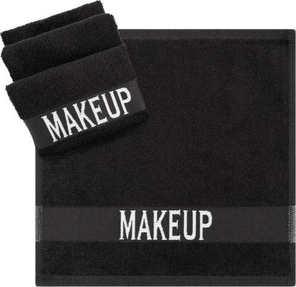 Cotton Paradise Makeup Remover Towels - 100% Cotton, Soft Black Face Cloths | 12x12 Inch, 4 Pack