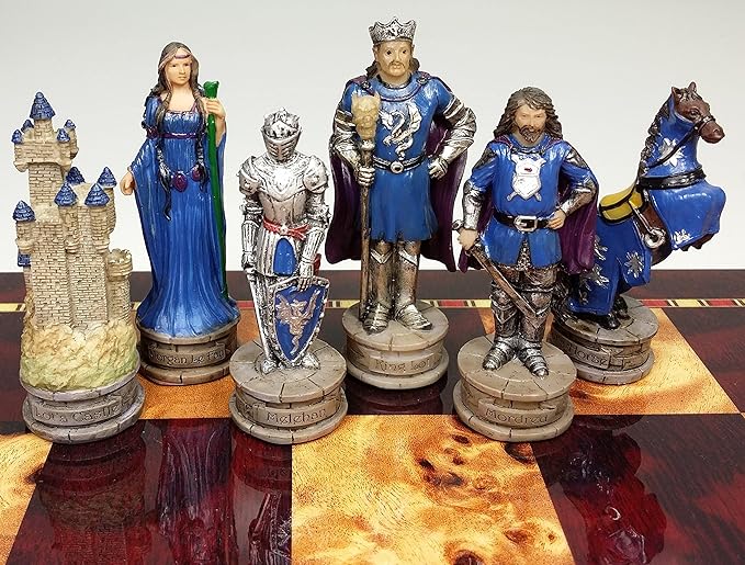 HPL King Arthur/Sir Lancelot Medieval Times Camelot Chess Men Set- NO Board