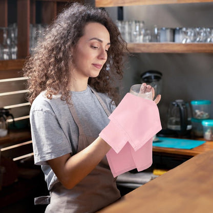 Utopia Home [24 Pack, Pink] Cloth Napkins 17x17 Inches, 100% Polyester Hemmed Edges, Washable and Reusable Ideal for Parties, Weddings and Dinners
