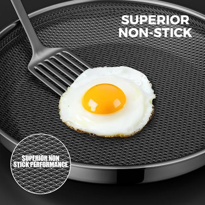 Skiennix Nonstick Frying Pan - 9.5 Inch Hybrid Design with Stay-Cool Handle | Dishwasher Safe & Oven Safe