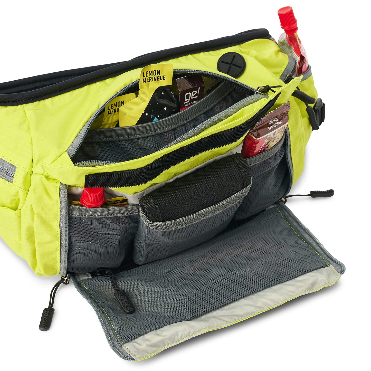 USWE Zulo Hydration Hip Pack - with Organizer and Side Pockets, Bounce Free Hip Belt (6L, Yellow)